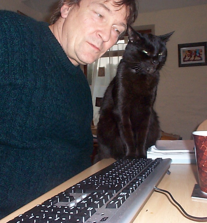 author and cat