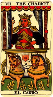 the chariot tarot card marseilles deck
