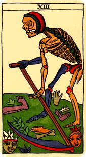 death tarot card marseilles deck