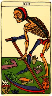 death tarot card marseilles deck
