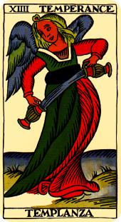 temperance tarot card marseilles deck