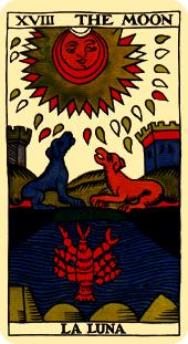 the moon tarot card marseilles deck